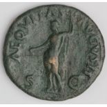 Galba obverse:- Bare headed bust right, reverse reads:- AEQVITAS AVGVSTI S C , Aequitas, draped,