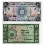 Western Samoa (2), 1 Tala issued 1967, signature 1, (Pick16a) light denting in paper aUNC/UNC, 2