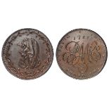 Welsh 18thC Token : Anglesey 'Druid Head' Farthing 1788, plain edge, D&H Anglesey No. 452, EF