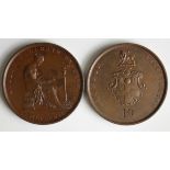 British Academic Medals / Passes, bronze d.43mm: London Institution 1807 medals by William Wyon
