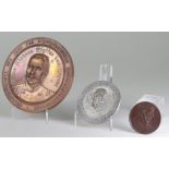 Switzerland Commemorative Medals (3): Max Alphons Pfaffen Von Luzern Chief of Staff 1834-1890 bronze