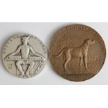 Swedish Medals (2): Railway commemorative medal 1981 silver d.39mm EF, and Swedish Kennel Club Third