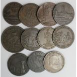 Tokens (11) 18th-19thC assortment, mixed grade.