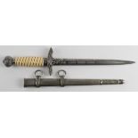 German Luftwaffe second type Officers dagger, maker marked blade, looks a good match, but possibly