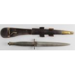 Fairbairn Sykes 3rd Pattern Commando dagger, service worn but mostly sound, crows foot stamp to