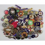 Mixed lot of mainly enamel badges/medals - (74 items in all approx).