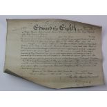 King Edward VIII interest. A Commission scroll to 'James Leslie Gordon' (Army Medical Corps),