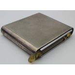 Silver Parker Wunup cigarette case, hallmarked 'P.P.Co,, London 1933' (Parker Pipe Co.), 83mm x 94mm