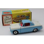 Corgi Toys, no. 231, Triumph Herald Coupe, blue & white, contained in original box