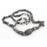 Roman circa 100 AD stone/glass beaded necklace, 650mm