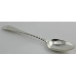 Aberdeen silver Celtic point pattern small dessert spoon, c. 1825 by James Erskine. Length 16.