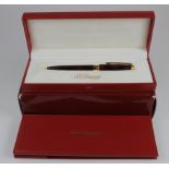 S. T. Dupont Laque de Chine laquer ballpoint pen, with all paperwork and certificates, contained