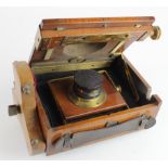 J. Lizars Challenge mahogany plate camera, 17cm x 12.5cm approx. (sold as seen)