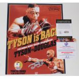 Mike Tyson and James Buster Douglas signed 10 x 8" photo of the poster of their epic clash