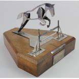 Show Jumping interest. A silver show jumping trophy 'Doxford Challenge Trophy', mounted on a