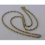 9ct yellow gold Prince of Wales rope chain, weight 12.5g
