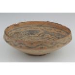 Indus Valley circa 2200 BC terracotta plate depicting fish, 120-40mm