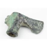 Bronze age circa 2000 BC bronze axe heAD shaped as horse head, 95-60mm
