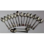 Fifteen teaspoons & coffee spoons, mosty George VI era, two hallmarked silver