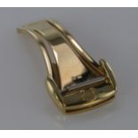 18ct yellow gold Omega watch strap clasp, weight 16.1g