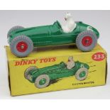 Dinky Toys, no. 233 'Cooper Bristol', contained in original box, piece of tape to each end of box