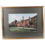 Reg Siger. Watercolour, depicting the Maltings at Snape, mounted, framed & glazed, image size 27cm x