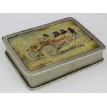 Advertising. An orginal Black Cat Cigarettes vesta case, image to lid depicts a vintage car full