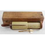 Fullers Spiral Slide Rule, length 43cm approx., contained in original case (lid hinges missing