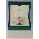 Gents Rolex Datejust Oyster Perpetual stainless steel cased wristwatch ref 116200. The pink dial