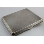 Engine turned silver cigarette case hallmarked HCFLd London 1932 weighs 3.5 oz approx