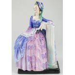 Royal Doulton figurine Antoinette HN1851, small hairline crack to base of pillar, height 20cm