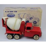 Tonka Toys red pressed steel Cement Mixer (no. 120), circa 1960s, contained in original box.