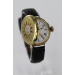 Vacheron & Constantin, gents Swiss 18ct gold half-hunter cased wristwatch, working when catalogued