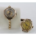 9ct Gold Ladies Rolex wristwatch plus Ladies 9ct Gold wristwatch not working when catalogued (2)