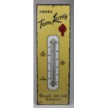 Advertising interest. Smoke Tom Long Grand Old Rich Tobacco thermometer, length 57.5cm, width 19cm