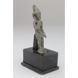 Ancient Egyptian circa 600 BC bronze figure of hatshepsut, 100mm