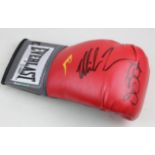 Everlast boxing glove signed by Mike Tyson and James Buster Douglas. Douglas scored a shock win over