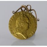 George III guinea dated 1788 with loop mount attached