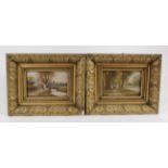 Pair of Dutch oil paintings, circa early 20th Century, each signed by the artist to lower left