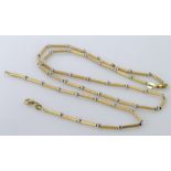 18ct Gold Popcorn Necklace (16 inches) and matching Bracelet weight 16.7g