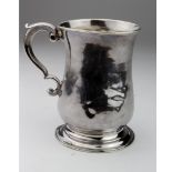 George II silver tankard, hallmarked Newcastle 1758 by James Kirkup. Weight approx 6.7oz