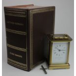 Matthew Norman brass five glass carriage clock, contained in original makers case (winds but not