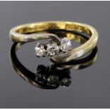 18ct Gold Diamond set Ring size M weight 3.1g