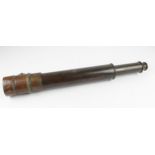 French single draw telescope, marked 'Lerebours et Secretan, a Paris', length 54cm approx. (sold