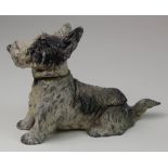 Novelty lighter in the form of a terrier, height 13cm approx. (sold as seen)