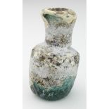 Roman circa 100 AD green oil bottle, 70mm