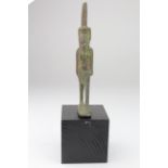 Egyptian circa 600 BC bronze figure of god nefertum, 210mm