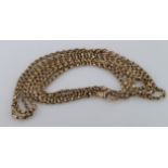 Ladies 9ct "Muff" chain, approx 150cm, weight 29.9g