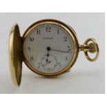 Gents 18ct cased half hunter pocket watch by Hogg & Shaw, Manchester. The movement by Waltham