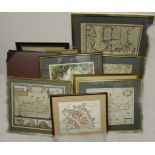 Maps. A collection of eight engraved maps,, including Creta Seu Candiae, Insula et Regnum cum